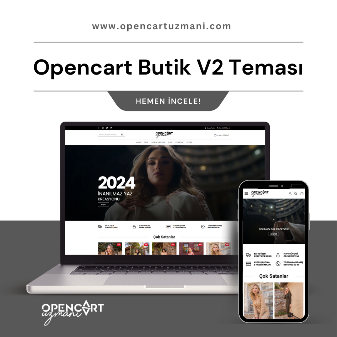 Opencart Giyim ve Butik v2 Teması